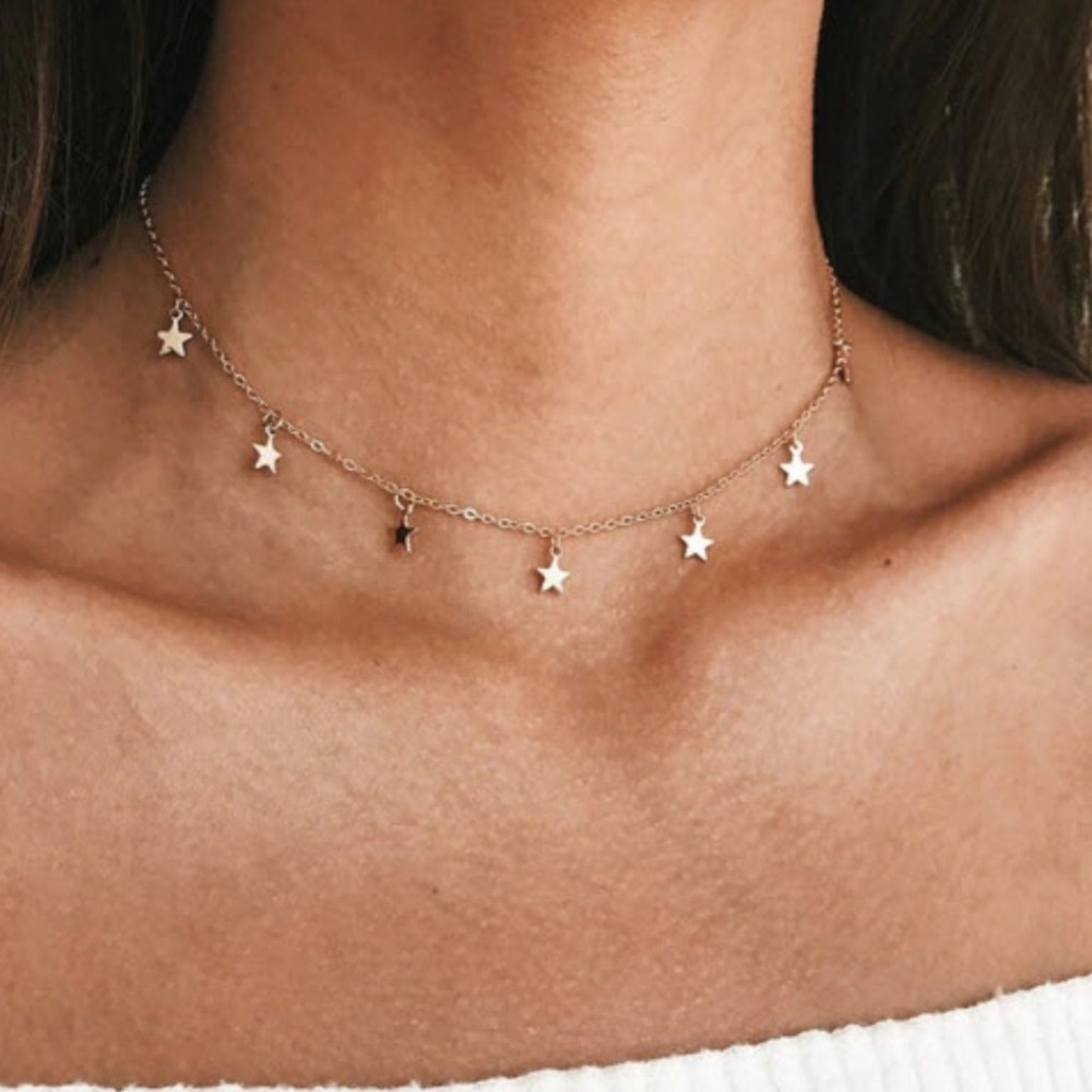 Gold Dainty Star Choker